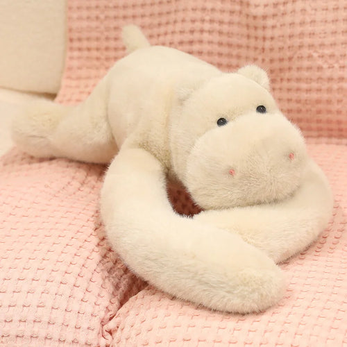 Hollis the Hippo, a cream plush hippo, Hearth & Hush