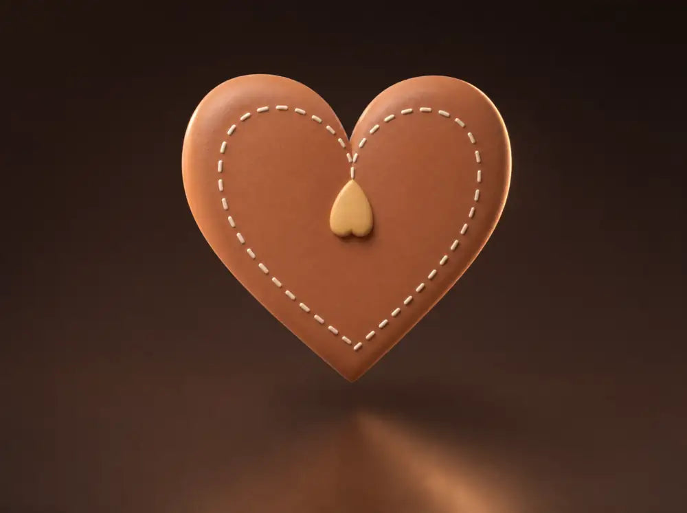 Hearth & Hush terracotta stitched heart